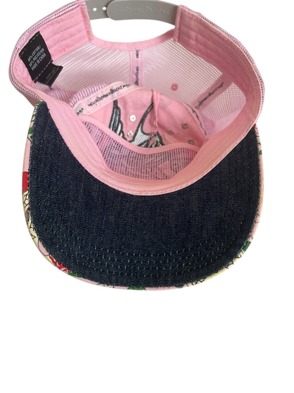 Ed Hardy Christian Audigier Rhinestone  Love Kills Slowly Trucker Hat - Picture 5 of 10
